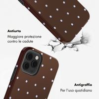 Selencia Cover Posteriore Vivid Apple iPhone 12 (Pro) - Happy Dots Chocolate