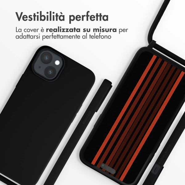 imoshion Cover in Silicone con Cordino Apple iPhone 15 Plus - Nero