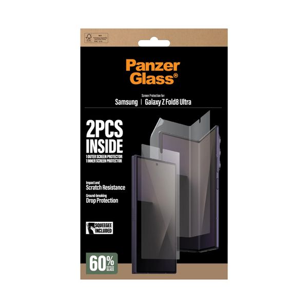 PanzerGlass Film de protection d'écran en verre & en film Samsung Galaxy Z Fold 8 Ultra