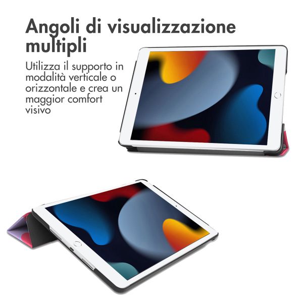 imoshion Cover Trifold Design Apple iPad 9 (2021) 10.2 pollici / iPad 8 (2020) 10.2 pollici / iPad 7 (2019) 10.2 pollici - Dusty Rose