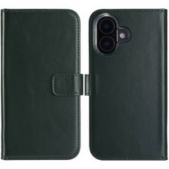 Selencia Cover a libro in vera pelle Apple iPhone 16 - Verde