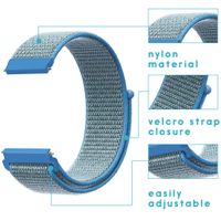 imoshion Cinturino in nylon Samsung Galaxy Watch 4 / 5 / 6 / 7 / FE (20 mm) - Blu