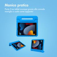 imoshion Cover Antishoc Speciale Bambini con Manico iPad 10.2 (2019 / 2020 / 2021) - Blu