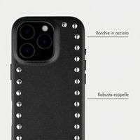 Selencia Cover posteriore Studs con MagSafe Apple iPhone 16 Pro - Velvet Black