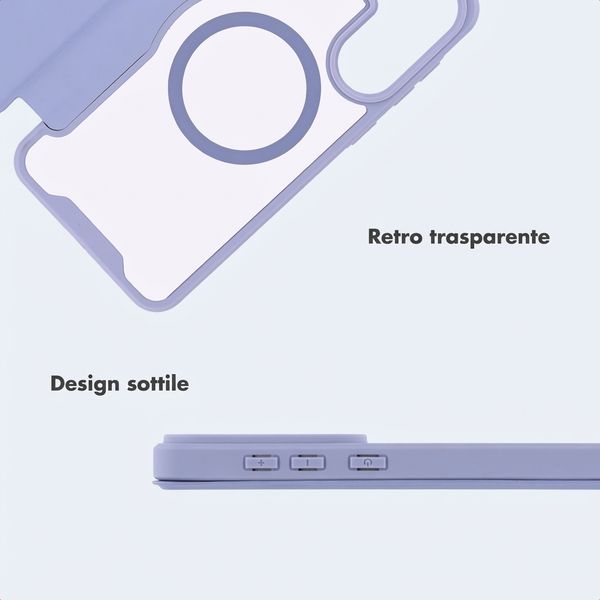 imoshion Bookcase trasparente con MagSafe Samsung Galaxy A37 (5G) - Lilla