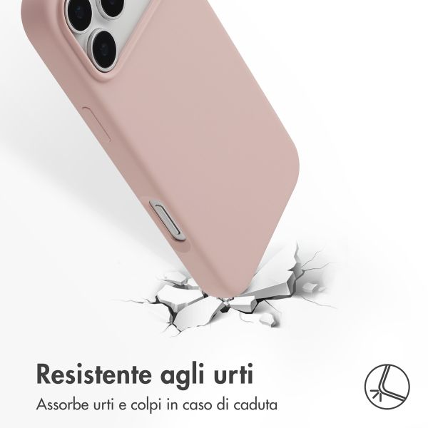Accezz Cover in silicone liquido con MagSafe Apple iPhone 17 Pro Max - Rosa