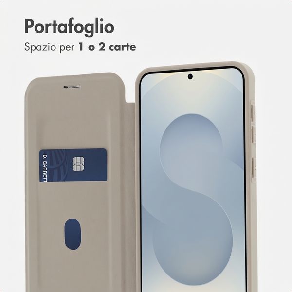 imoshion Bookcase trasparente con MagSafe Samsung Galaxy S25 / S24 - Beige