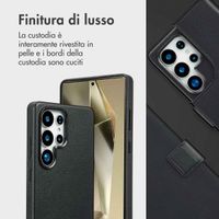 Accezz Cover in pelle 2 in 1 con MagSafe Samsung Galaxy S25 Ultra - Onyx Black