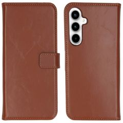 Selencia Cover a libro in vera pelle Samsung Galaxy A35 - Marrone chiaro