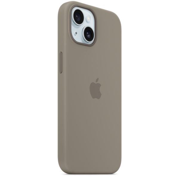 Apple Cover Posteriore in Silicone con MagSafe Apple iPhone 15 - Clay