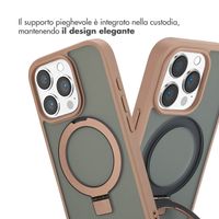Accezz Cover con anello e supporto con MagSafe Apple iPhone 16 Pro - Marrone