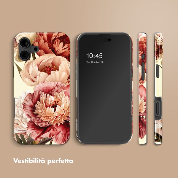 Selencia Cover posteriore Vivid con MagSafe Apple iPhone 16 - Vintage Peony