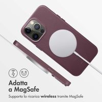Accezz Cover in Pelle con MagSafe Apple iPhone 14 Pro Max - Heath Purple
