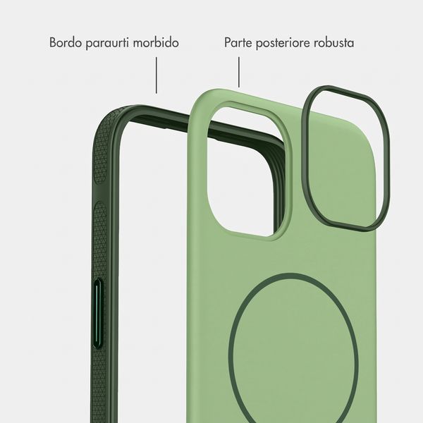 imoshion Cover posteriore Color con Thin MagSafe Ring Apple iPhone 14 / 13 - Verde scuro