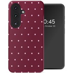 Selencia Cover posteriore Vivid con MagSafe Samsung Galaxy S26 FE - Happy Dots Burgundy