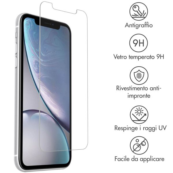 Accezz Vetro temperato, confezione da 2 Apple iPhone 12 (Pro) / 11 / XR