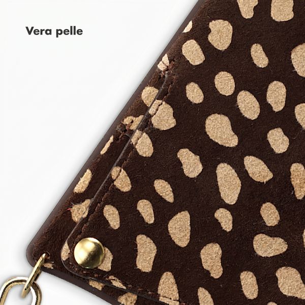 Selencia Nova cover posteriore in vera pelle con portacarte Apple iPhone 17 - Fawn Chic