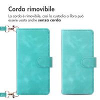 imoshion Cover a libro con Cordino Samsung Galaxy S25 FE - Turchese