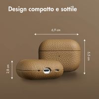 Accezz Cover in vera pelle  Apple AirPods Pro 2 - Taupe