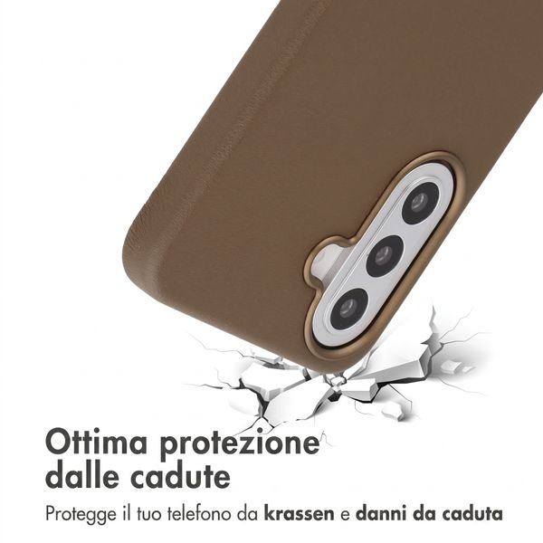 Accezz Cover in Pelle con MagSafe Samsung Galaxy A57 (5G) - Marrone caffè