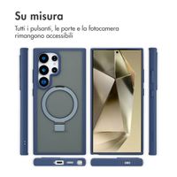 Accezz Cover con anello e supporto con MagSafe Samsung Galaxy S24 Ultra - Blu