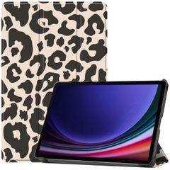 imoshion Cover Trifold Design Samsung Galaxy Tab S9 11.0 pollici - Leopard
