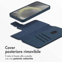 Accezz Cover in pelle 2 in 1 con MagSafe Samsung Galaxy S25 - Nightfall Blue