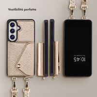 Selencia Cover per telefono Sera con cordino e portacarte a busta Samsung Galaxy S26 FE - Champagne