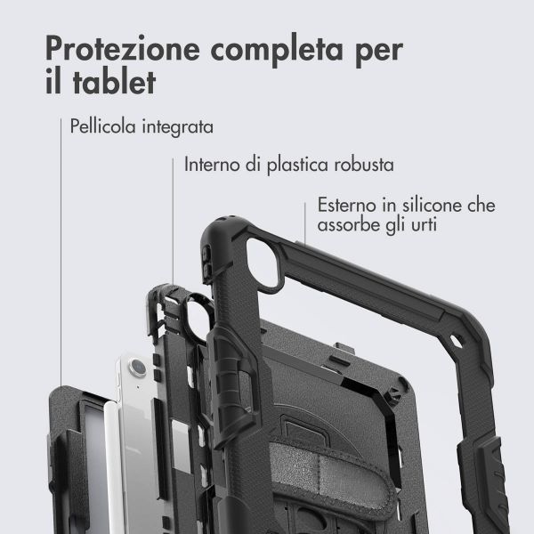 Accezz Cover Posteriore Resistente con tracolla Apple iPad Air 11 pollici (2026) M4 / (2025) M3 / (2024) M2 - Nero