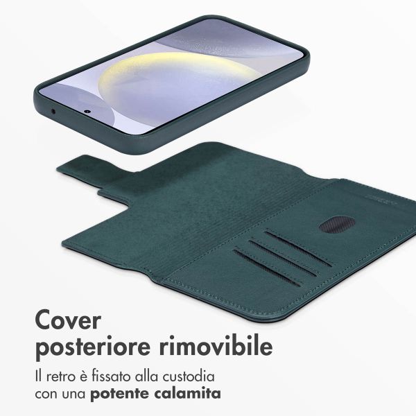 Accezz Cover in pelle 2 in 1 con MagSafe Samsung Galaxy S24 Plus - Cedar Green
