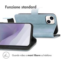 imoshion Cover a libro di Lusso Apple iPhone 14 / 13 - Azzurro