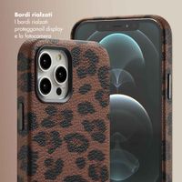 Selencia Cover Sabi Stampa pantera con MagSafe Apple iPhone 12 (Pro) - Mocha Brown