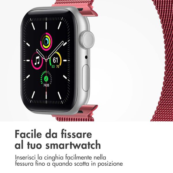 imoshion Cinturino milanese magnetico Apple Watch | 38/40/41/42 mm - Taglia S - Rosso
