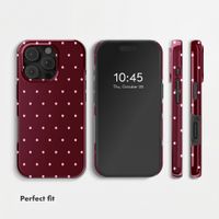 Selencia Vivid Backcover met MagSafe Apple iPhone 16 Pro Max - Happy Dots Burgundy