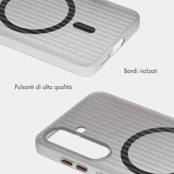 Accezz Cover Lite con MagSafe | Fluted | Samsung Galaxy S25 - Grigio