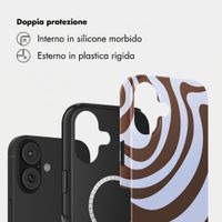 Selencia Cover posteriore Vivid con MagSafe Apple iPhone 16 - Dream Swirl Chocolate