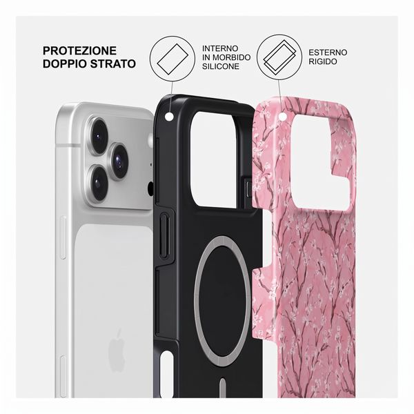 Burga Cover Posteriore Resistente con MagSafe Apple iPhone 18 Pro - Sakura