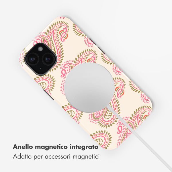 Selencia Cover posteriore Vivid con MagSafe Apple iPhone 15 - Paisley Blush
