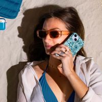 Selencia Cover posteriore Vivid con MagSafe Apple iPhone 15 - Tropical Vibes Light Blue