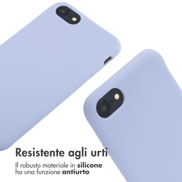 imoshion Cover in Silicone con Cordino Apple iPhone SE (2022 / 2020) / 8 / 7 - Viola