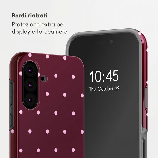 Selencia Cover Posteriore Vivid Samsung Galaxy A36 / A56 - Happy Dots Burgundy