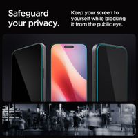 Spigen Vetro temperato privacy GLAStR EZ Fit + Applicatore - confezione da 2 Apple iPhone 16 Pro Max / 17 Pro Max