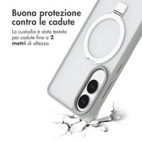 Accezz Cover con anello e supporto con MagSafe Samsung Galaxy S25 Edge - Grigio