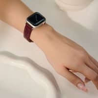 Burga Cinturino in vera pelle Apple Watch | 38/40/41/42 mm - Mobwife / Silver
