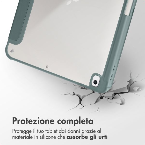 imoshion Cover Origami Apple iPad 9 (2021) 10.2 pollici / iPad 8 (2020) 10.2 pollici / iPad 7 (2019) 10.2 pollici - Verde scuro