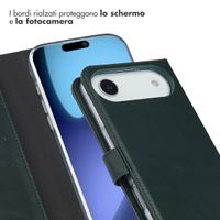 Selencia Cover a libro in vera pelle Apple iPhone Air - Verde