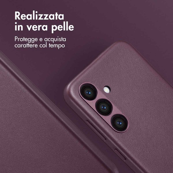 Accezz Cover in Pelle con MagSafe Samsung Galaxy S24 - Heath Purple