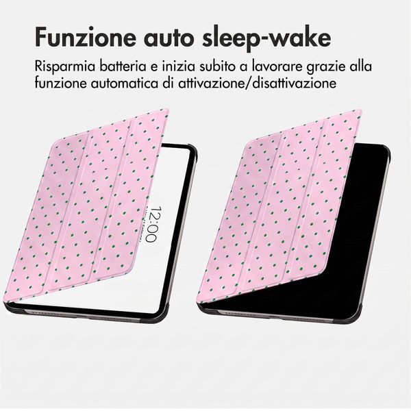 imoshion Cover Trifold Design Apple iPad Air 11 pollici (2026) M4 / (2025) M3 / (2024) M2 / Air 5 (2022) / Air 4 (2020) - Happy Dots