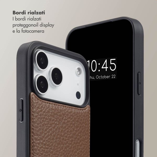 Selencia Cover per telefono Nova con cordino e portacarte Apple iPhone 17 Pro Max - Mocha Brown