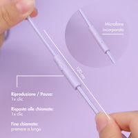 imoshion Cuffie per bambini con filo - cavo AUX - limitatore di decibel - Lavender Lilac
